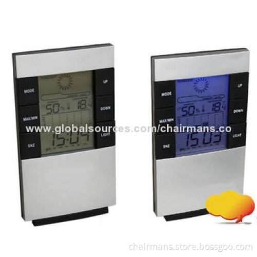 Temperature and Humidity Meter with Alarm Clock Function, Sized 13.6x8x2cm